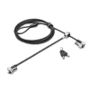 Kensington NanoSaver Keyed Dual Head Laptop Lock, 1.8 m, atslēgas, oglekļa tērauds, melns, nerūsējošais tērauds