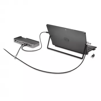 Kensington NanoSaver Keyed Dual Head Laptop Lock, 1.8 m, atslēgas, oglekļa tērauds, melns, nerūsējošais tērauds