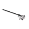 Kensington NanoSaver Keyed Dual Head Laptop Lock, 1.8 m, atslēgas, oglekļa tērauds, melns, nerūsējošais tērauds