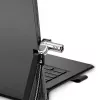 Kensington NanoSaver Keyed Dual Head Laptop Lock, 1.8 m, atslēgas, oglekļa tērauds, melns, nerūsējošais tērauds