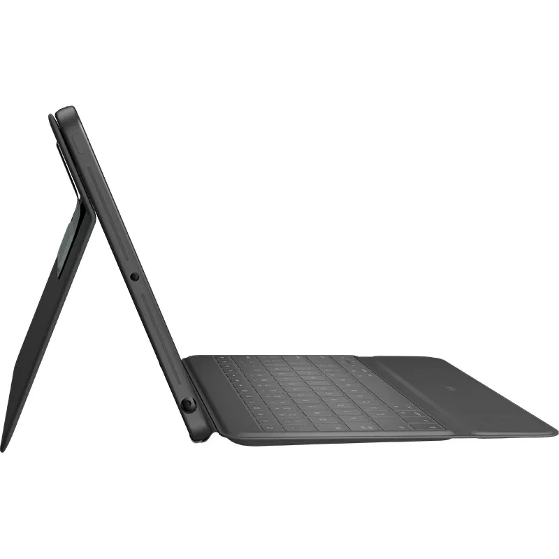 LOGITECH Rugged Folio Graphite Qwertz Deutsch — aizsargmaciņš ar tastatūru iPad 7. un 8. paaudzei
