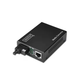 DIGITUS Media Pārveidotājs, Vienmoda, BiDi, WDM Gigabit Ethernet, Tx1310nm / Rx1550nm SC savienotājs, Līdz 20km