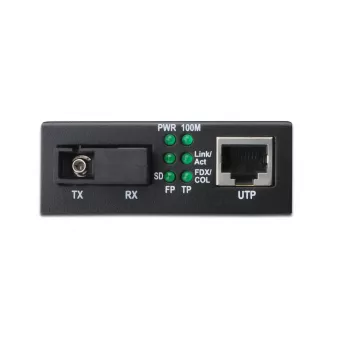 DIGITUS Media Pārveidotājs, Vienmoda, BiDi, WDM Gigabit Ethernet, Tx1310nm / Rx1550nm SC savienotājs, Līdz 20km
