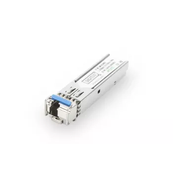 DIGITUS 1.25 Gbps BiDi WDM SFP modulis, līdz 20 km ar DDM atbalstu, vienmoda šķiedra, LC Simplex savienotājs 1000Base-LX, Tx1310nm/Rx1550nm