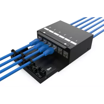 DIGITUS Konsolidācijas punktu kārba - 6 portu Keystone moduļiem ar viedu kabeļu pārvaldnieku