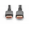 DIGITUS PREMIUM DisplayPort 2.1 savienojuma kabelis - vīriešu/vīriešu 1m 16K UHD 80G alumīnija korpuss