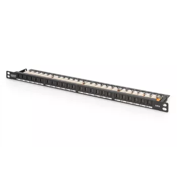DIGITUS Patch panel CAT6 Neekranēts 24-port Ar putekļu vāciņiem - Melns