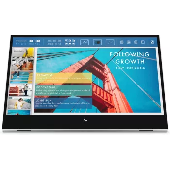 HP E-Series E14 G4 pārnēsājamais monitors, 35,6 cm (14 collas), 1920 x 1080 pikseļi, Full HD, LCD, 5 ms, Sudrabs