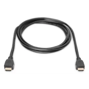 DIGITUS HDMI Ultra High Speed savienojuma kabelis, A tipa vīriešu/vīriešu, 2m ar Ethernet, UHD 8K 60p, Melns