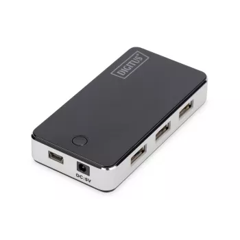 DIGITUS USB 2.0 7 Portu Hub Melns (da-70222)