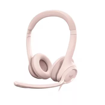 LOGITECH H390 USB-A austiņas ar mikrofonu - Roza