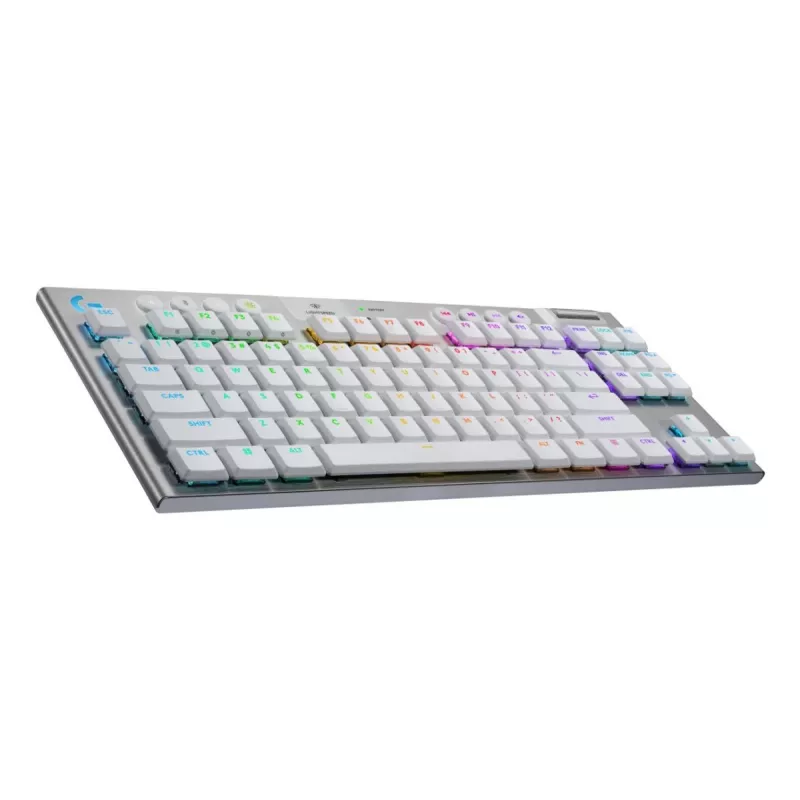 Logitech G915 X Lightspeed TKL bezvadu zema profila spēļu tastatūra balta taustes Qwertz Deutsch