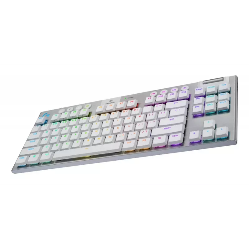 Logitech G915 X Lightspeed TKL bezvadu zema profila spēļu tastatūra balta taustes Qwertz Deutsch