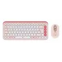 LOGITECH POP Icon Combo bezvadu komplekts - Roza un Balta - QWERTZ vācu izkārtojums