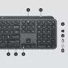 LOGITECH MX Keys For Business - Graphite - Šveices QWERTZ tastatūra