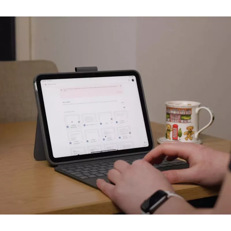 LOGITECH Combo Touch iPad (10. paaudze) - Oxford Grey - Šveices QWERTZ