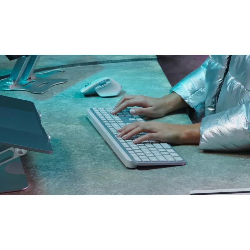 Logitech MX Keys S tastatūra Pale Gray Qwertz Suisse