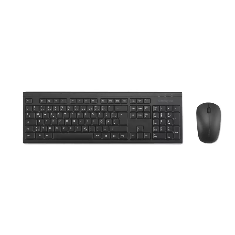 Kensington K75562DE bezvadu tastatūras un peles komplekts, RF Wireless, membrānas, QWERTZ, melns