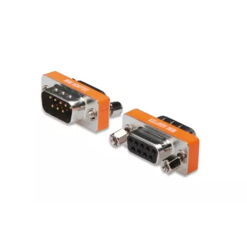 DIGITUS Zero Modem adapteris, D-Sub9 metāla korpuss, vīriešu/sieviešu savienotāji, ar sešstūra skrūvēm