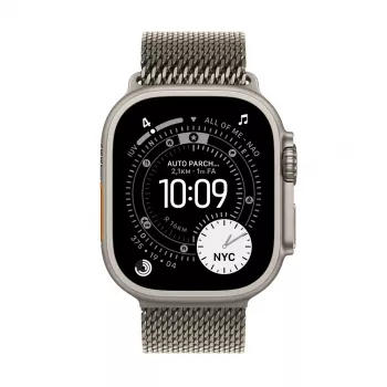 APPLE Watch Ultra 3 GPS + Cellular 49mm dabīga titāna korpuss ar dabīga titāna Milānas cilpu
