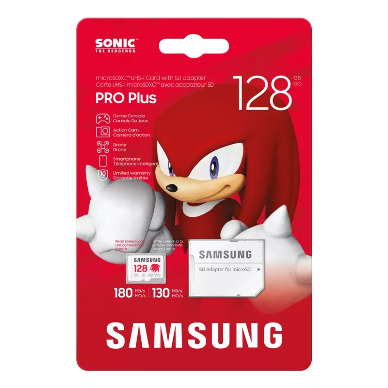 Samsung MB-MD128S microSDXC atmiņas karte, 128 GB, UHS-I, Class 10, U3, lasīšana līdz 180 MB/s, rakstīšana 130 MB/s