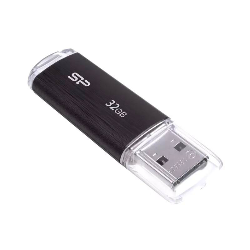 SILICON POWER Ultima U02 - 32GB USB zibatmiņa - USB 2.0 - Melna
