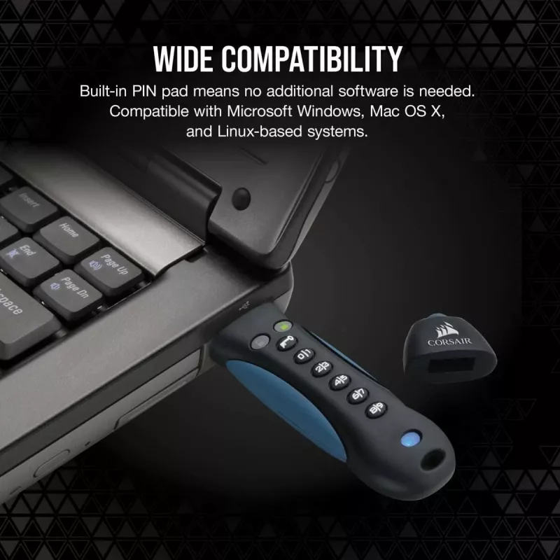 CORSAIR Flash Padlock 3 Secure 256GB USB zibatmiņa USB 3.0