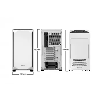 be quiet! Pure Base 500 Window White - korpuss ar logu