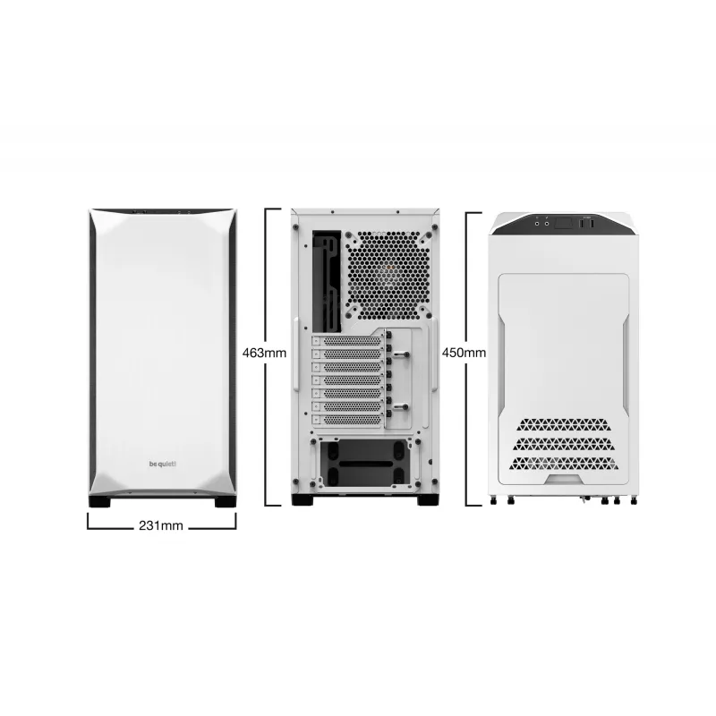 be quiet! Pure Base 500 Window White - korpuss ar logu