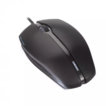 CHERRY GENTIX vadu apgaismota pele, melna, USB, ambidekstrāla, optiska, USB Type-A, 1000 DPI, melna