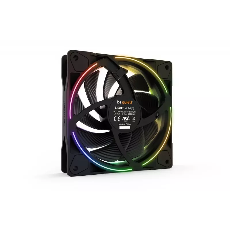 be quiet! Light Wings 120mm ARGB PWM High Speed Ventilators Melns 3 komplekts