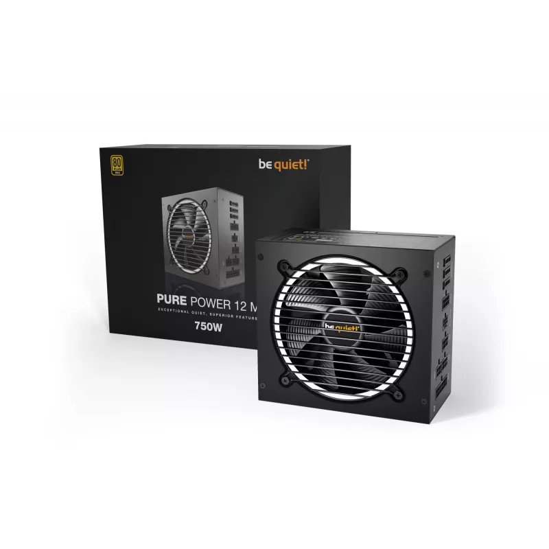 be quiet Pure Power 12 M barošanas bloks 750 W 20+4 pin ATX ATX Melns
