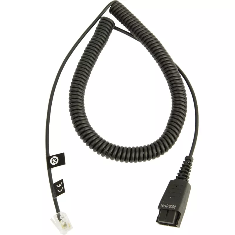 Jabra 8800-01-01 kabelis austiņām, QD uz RJ10, savīts, 0,5-2 m