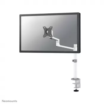 Neomounts DS60-425WH1 Monitora roka 17-27 collas - vietu taupoša, Clamp/Grommet, 8 kg, 43.2 cm (17 inch), 68.6 cm (27 inch), 100 x 100 mm, Balta