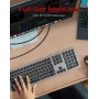 KeySonic KSK-8023BTRF (DE) tastatūra Universāls Bluetooth QWERTZ Vācu Antracīts, Melns