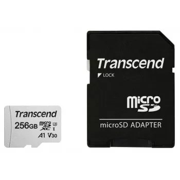 TRANSCEND Micro SDXC karte 300s 256GB UHS-I U3 ar adapteri
