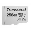 TRANSCEND Micro SDXC karte 300s 256GB UHS-I U3 ar adapteri