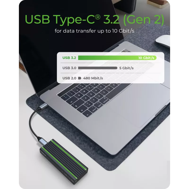 ICY BOX IB-1824ML-C31 SSD korpuss M.2 melns