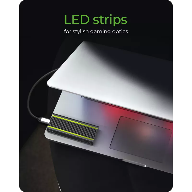 ICY BOX IB-1824ML-C31 SSD korpuss M.2 melns