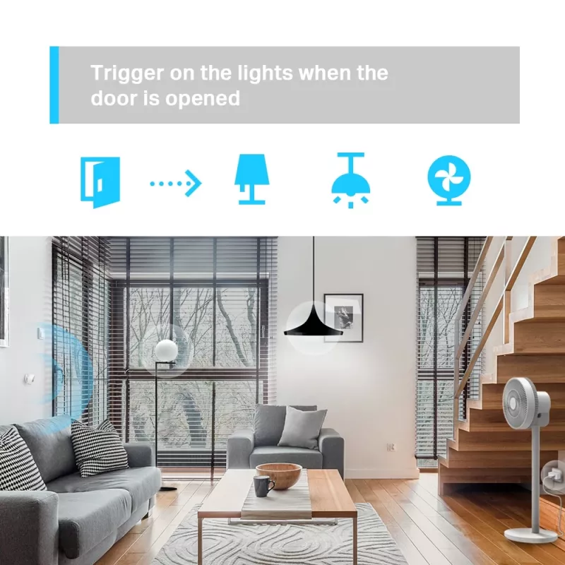 TP-Link Tapo Smart kustības sensors, griestiem/sienai, iekštelpām, balts, 120°, bezvadu, 7 m