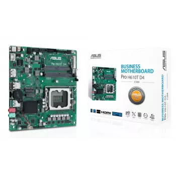 Mātesplate ASUS Pro H610T D4-CSM Intel H610 LGA 1700 Thin Mini ITX