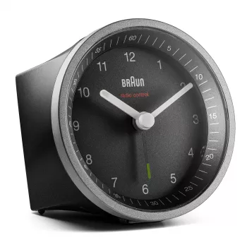 Braun BC07 kvarca modinātājpulkstenis, melns