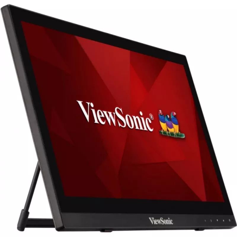 Viewsonic TD1630-3 monitors 39,6 cm (15,6 colli) 1366 x 768 pikseļi HD LCD skārienekrāns Melns