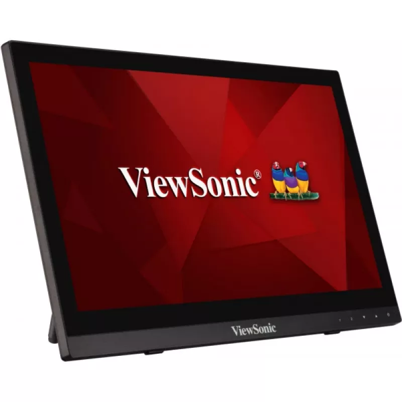 Viewsonic TD1630-3 monitors 39,6 cm (15,6 colli) 1366 x 768 pikseļi HD LCD skārienekrāns Melns