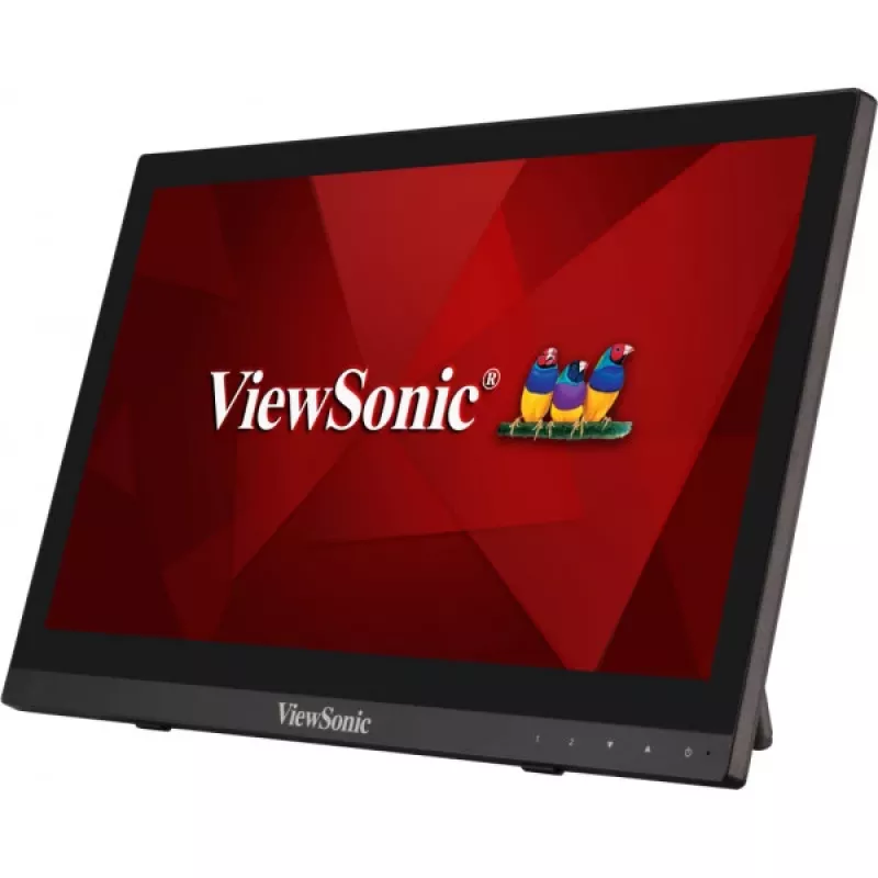 Viewsonic TD1630-3 monitors 39,6 cm (15,6 colli) 1366 x 768 pikseļi HD LCD skārienekrāns Melns