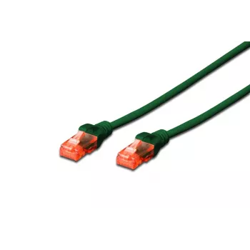 DIGITUS Patch kabelis - CAT6 - U/UTP - Snagless - Cu - 0,25m - Zaļš