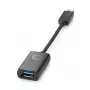 HP USB-C uz USB 3.0 adapteris, 0.1409 m, melns