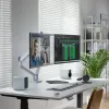 ALOGIC Clarity Max Touch 32C4KPDWT skārienjutīgs monitors, 32 collu, 3840x2160 4K UHD, 65 W Power Delivery, 8MP tīmekļa kamera, USB centrmezgls, melns/sudraba