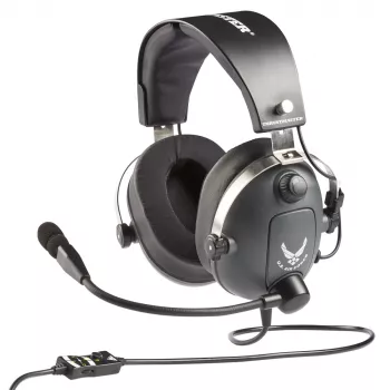 Thrustmaster T.Flight U.S. Air Force Austiņas Vadu Galvas saite Aviācija/Gaisa satiksmes kontrole Melna, Pelēka