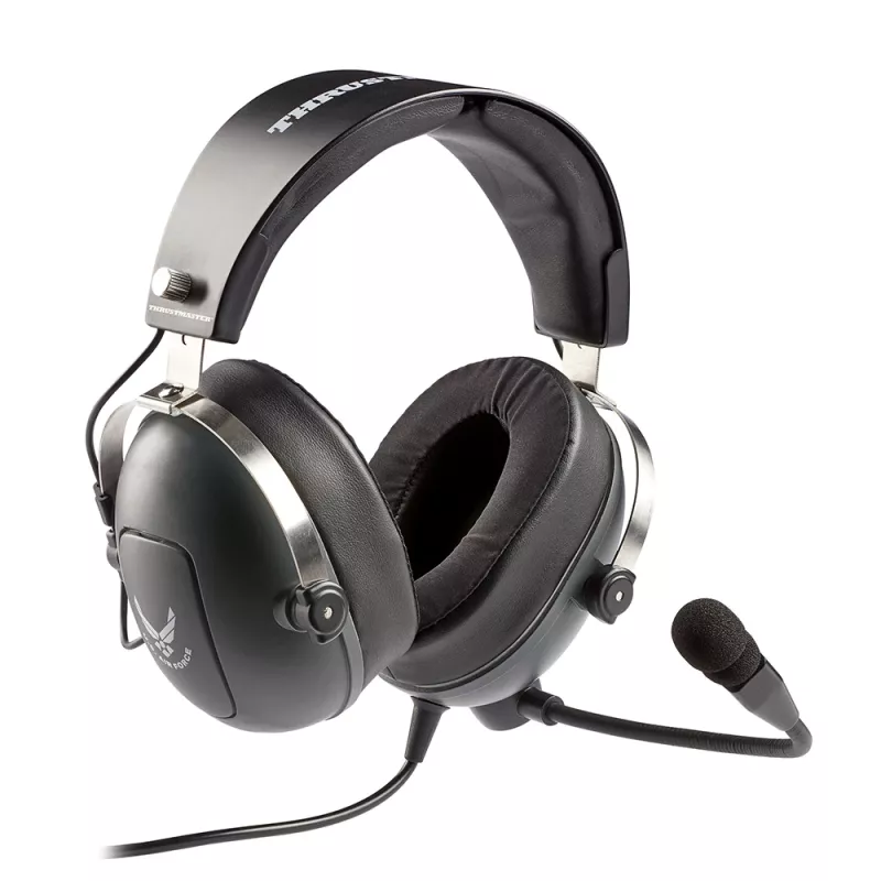Thrustmaster T.Flight U.S. Air Force Austiņas Vadu Galvas saite Aviācija/Gaisa satiksmes kontrole Melna, Pelēka
